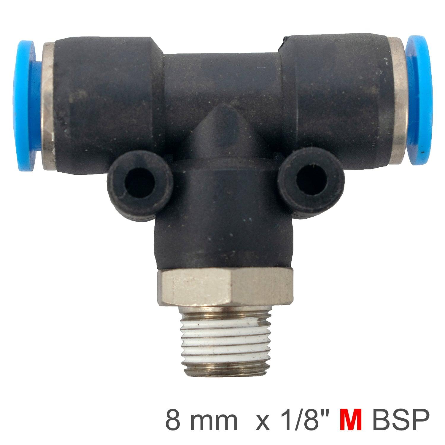 Pu Hose Fitting Tee 8 Mm 1/8 M - Livestainable.co.za