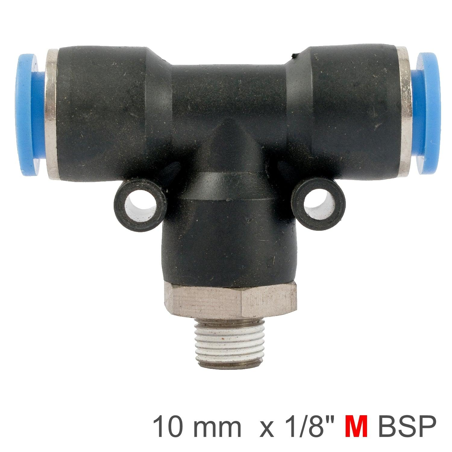 Pu Hose Fitting Tee 10 Mm 1/8 M - Livestainable.co.za