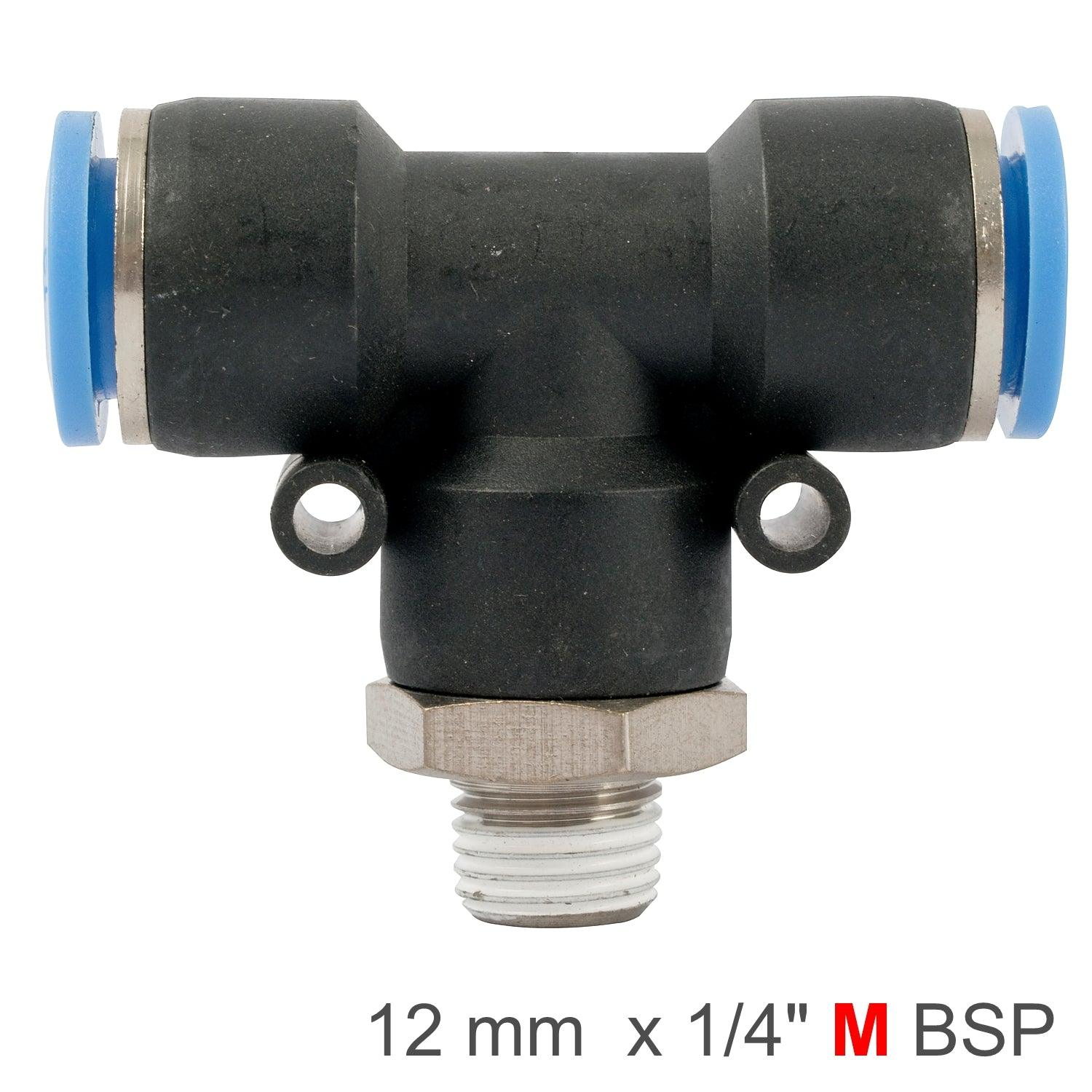 Pu Hose Fitting Tee 12 Mm 1/4 M - Livestainable.co.za