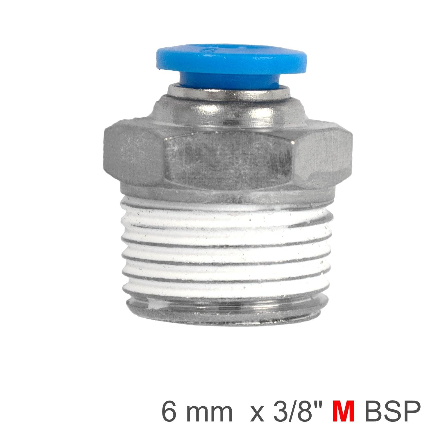 Pu Hose Fitting Straight Stud 6 Mm 3/8 M - Livestainable.co.za