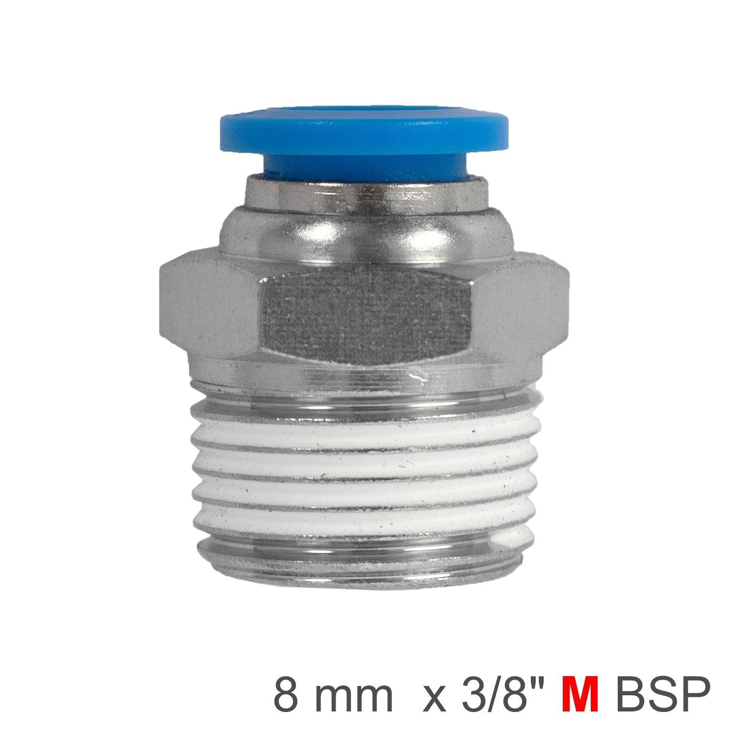 Pu Hose Fitting Straight Stud 8 Mm 3/8 M - Livestainable.co.za