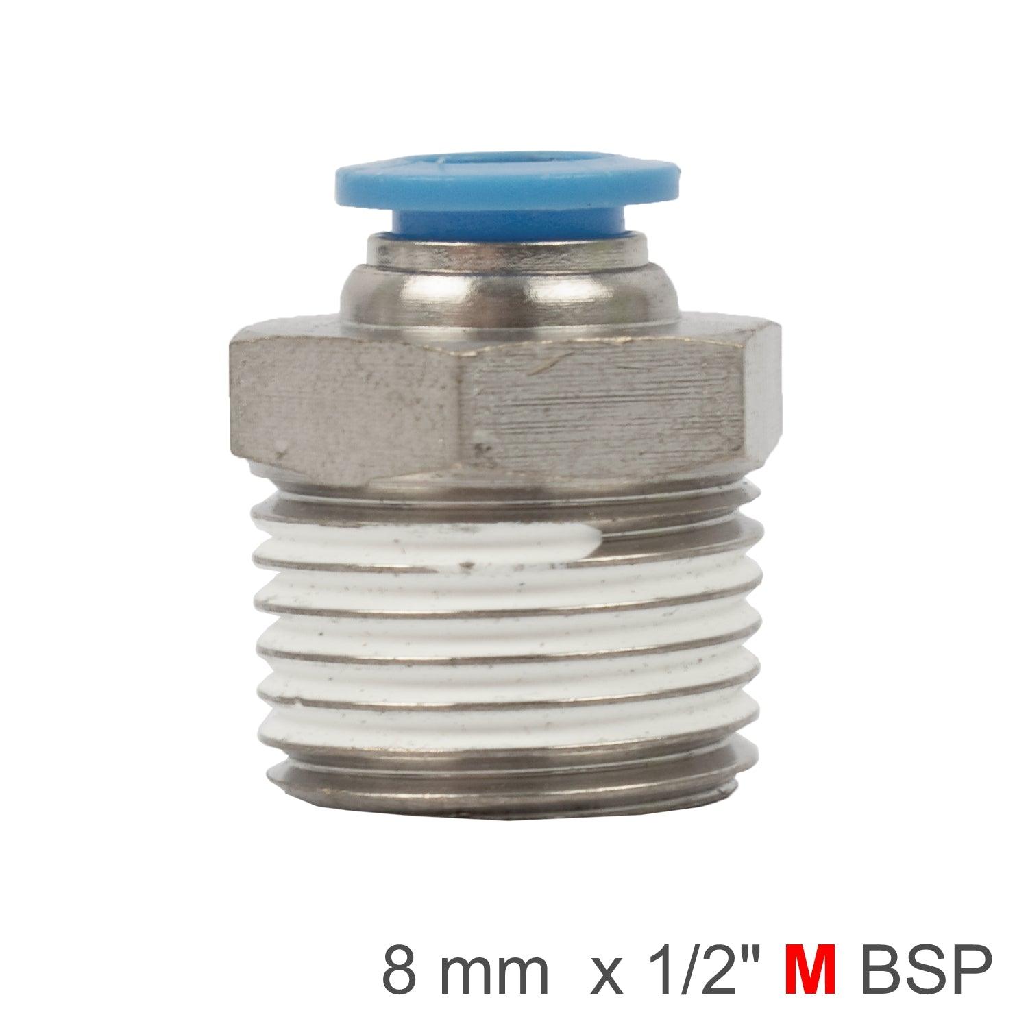 Pu Hose Fitting Straight Stud 8 Mm 1/2 M - Livestainable.co.za