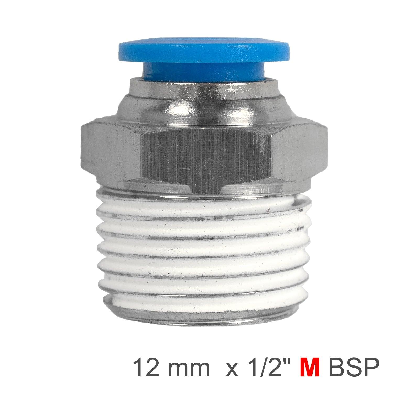 Pu Hose Fitting Straight Stud 12 Mm 1/2 M - Livestainable.co.za