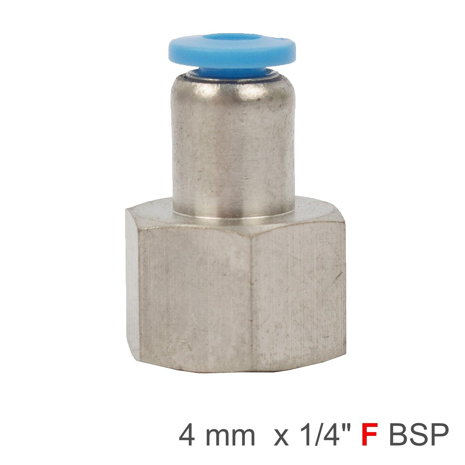 Pu Hose Fitting Straight Stud 4 Mm 1/4 F - Livestainable.co.za