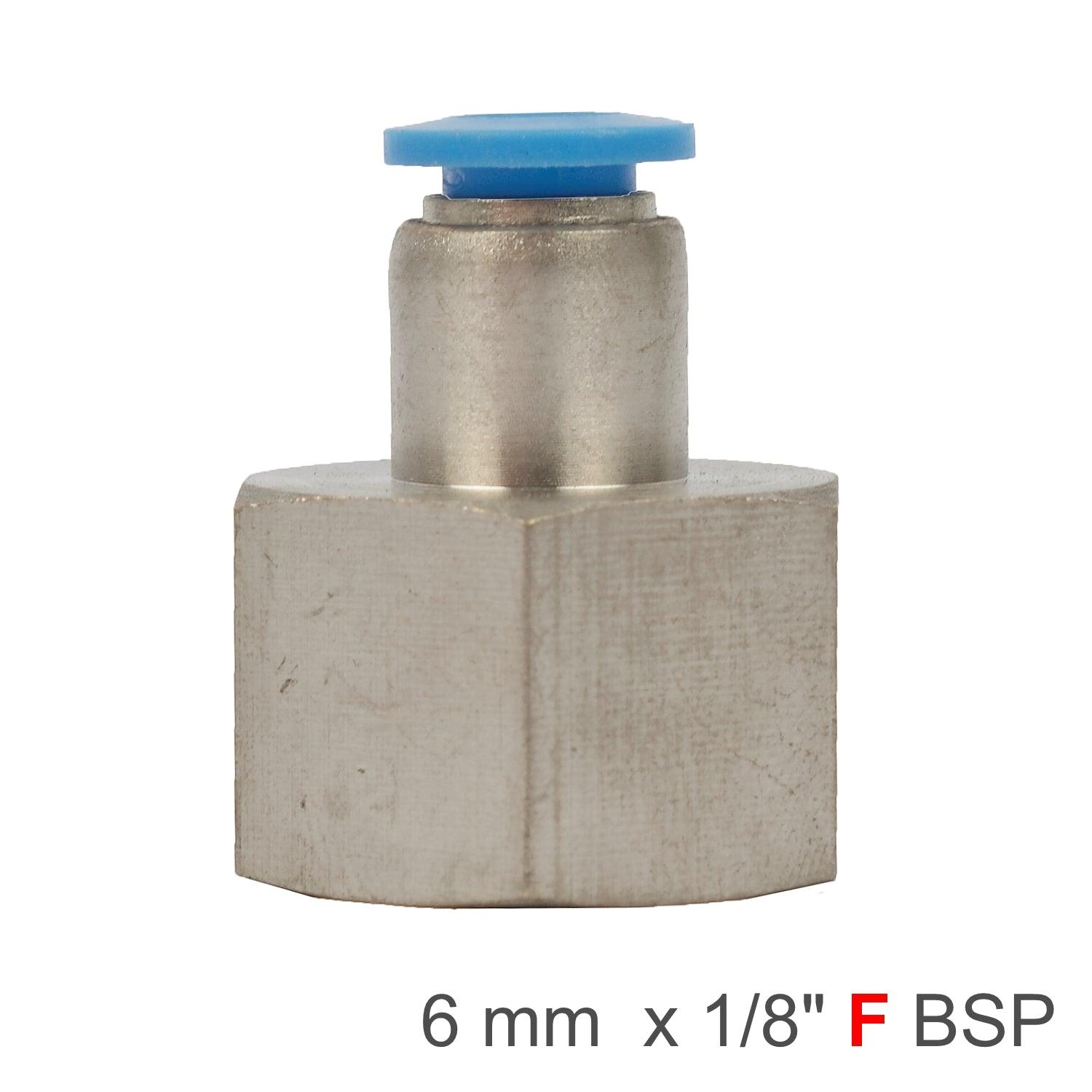 Pu Hose Fitting Straight Stud 6 Mm 1/8 F - Livestainable.co.za
