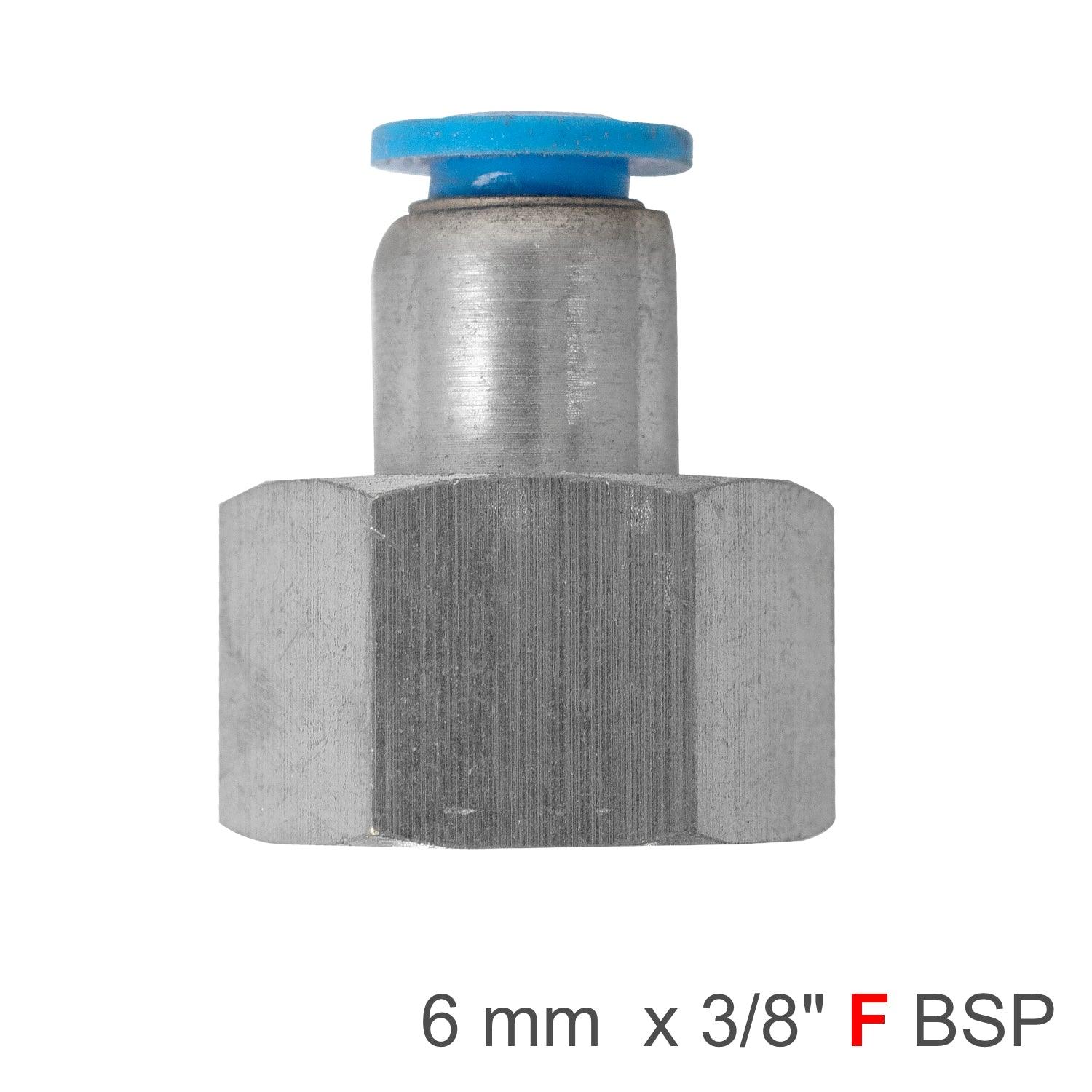 Pu Hose Fitting Straight Stud 6 Mm 3/8 F - Livestainable.co.za