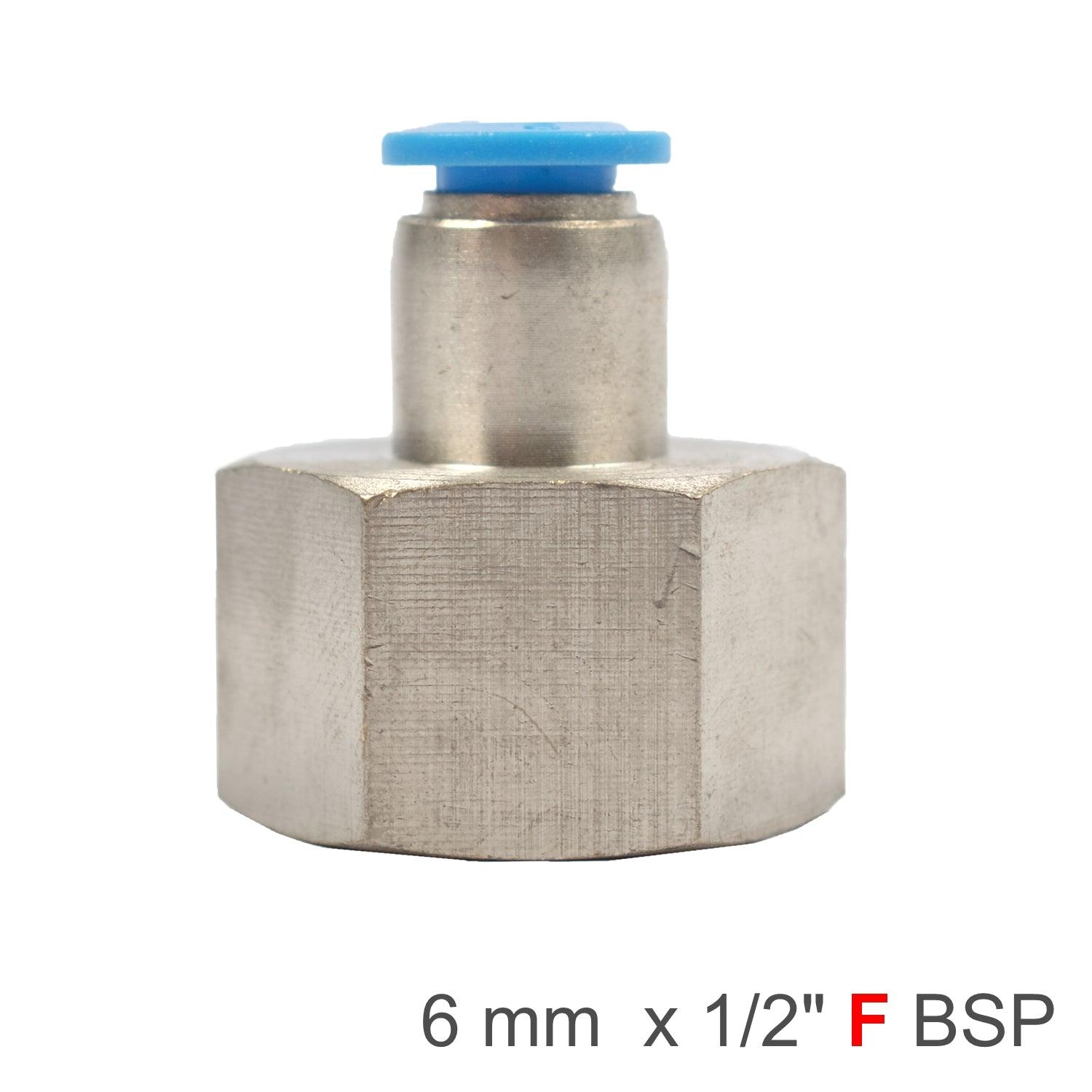 Pu Hose Fitting Straight Stud 6 Mm 1/2 F - Livestainable.co.za
