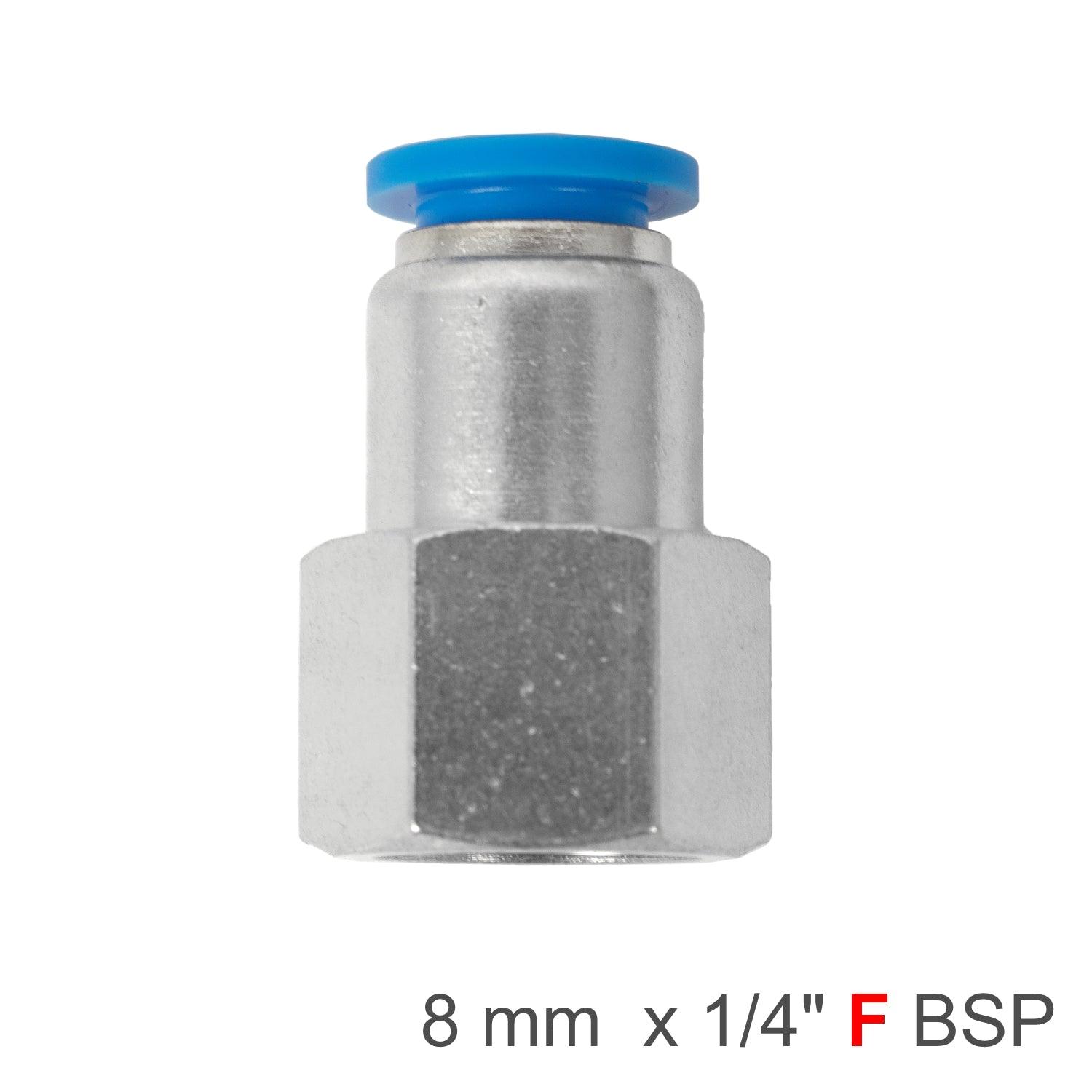 Pu Hose Fitting Straight Stud 8 Mm 1/4 F - Livestainable.co.za