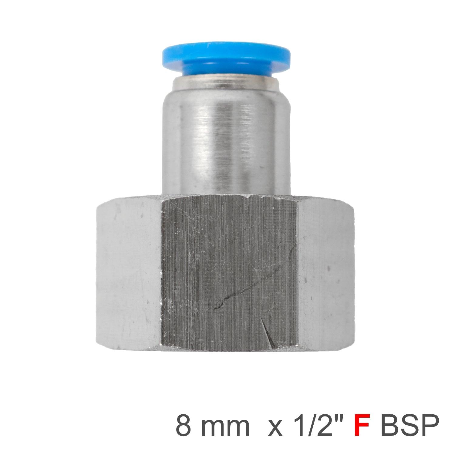 Pu Hose Fitting Straight Stud 8 Mm 1/2 F - Livestainable.co.za