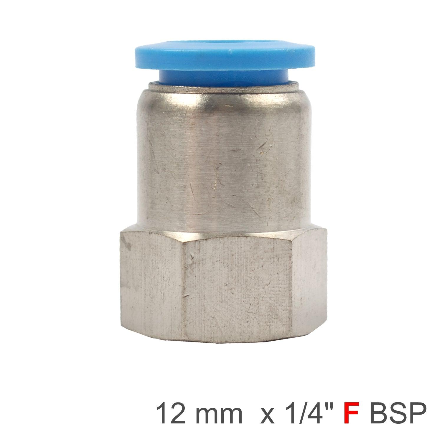 Pu Hose Fitting Straight Stud 12 Mm 1/4 F - Livestainable.co.za