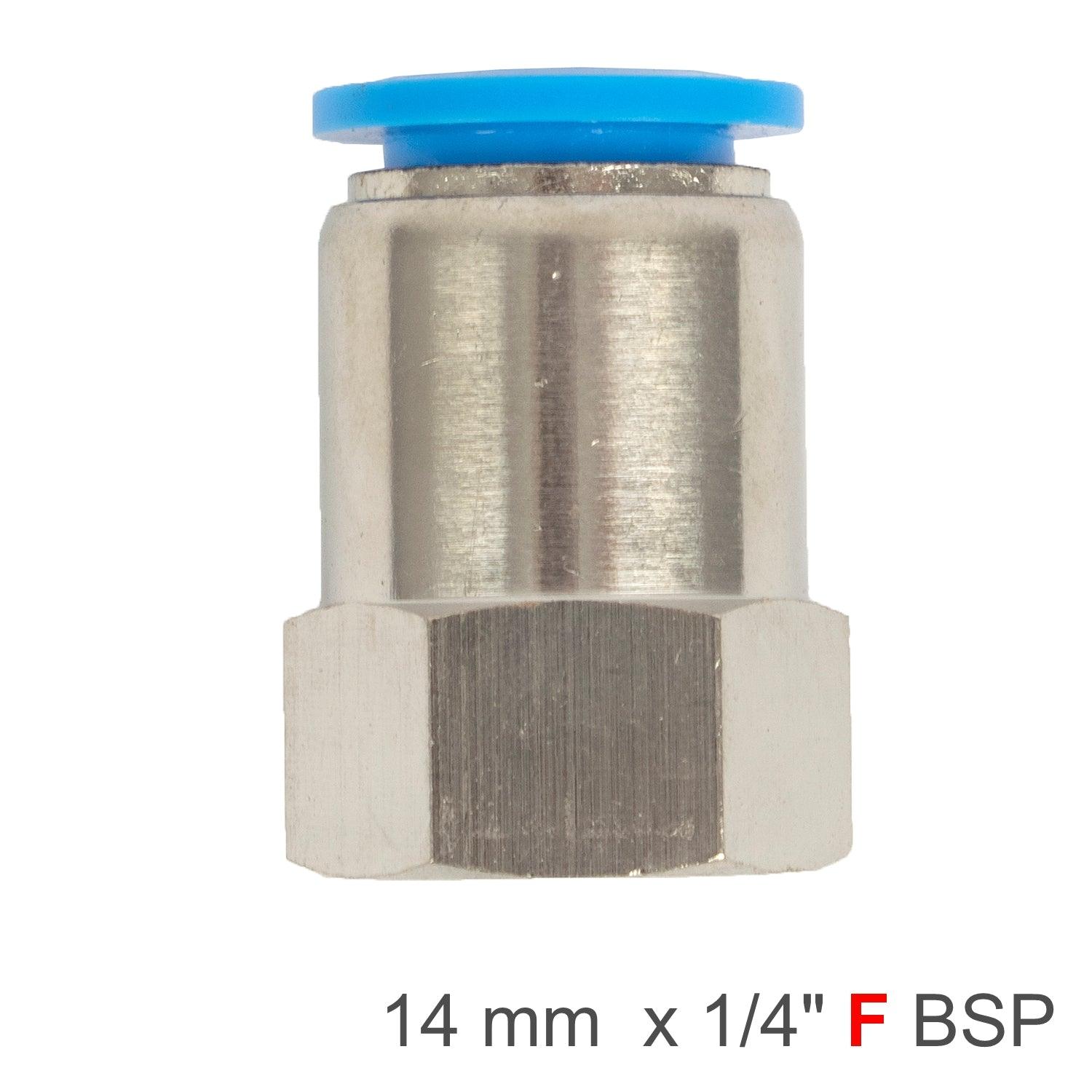 Pu Hose Fitting Straight Stud 14 Mm 1/4 F - Livestainable.co.za