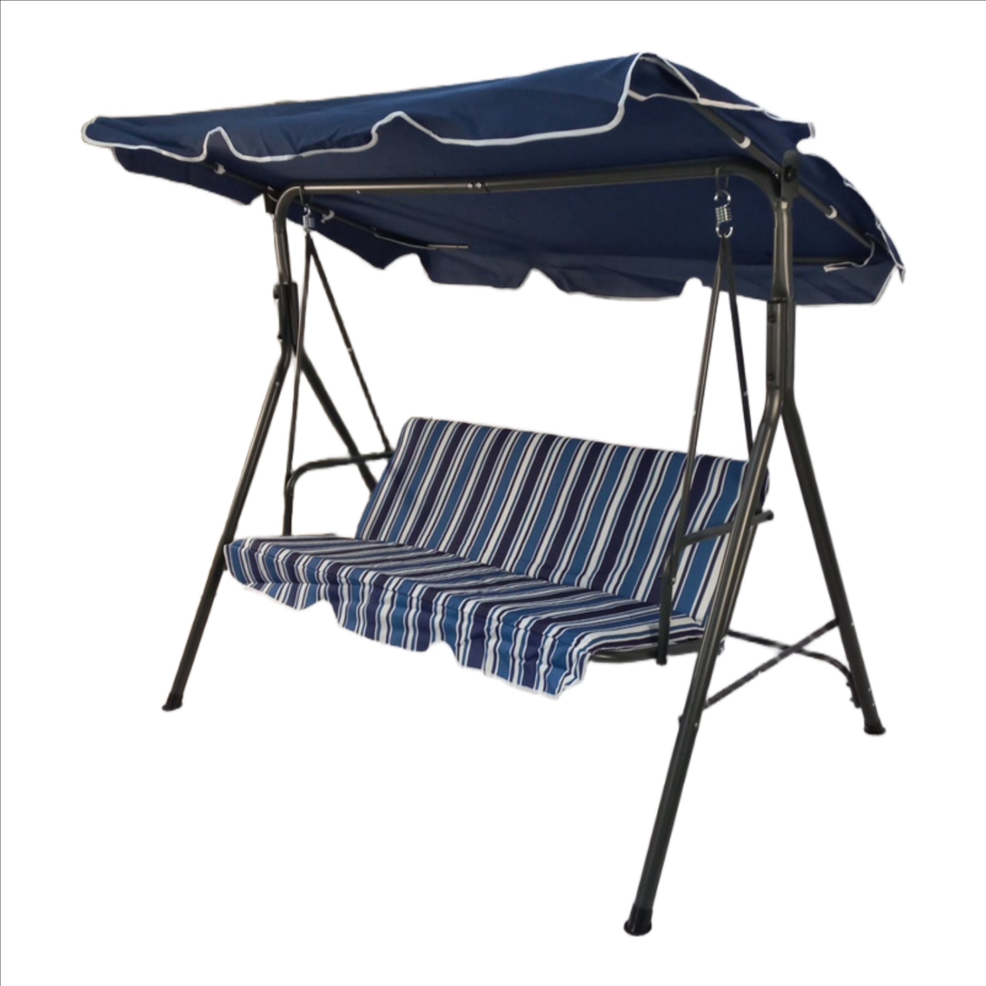 Seagull Chill Out Garden Swing
Dark Grey Steel Frame Fabric Polyester Blue Stripe