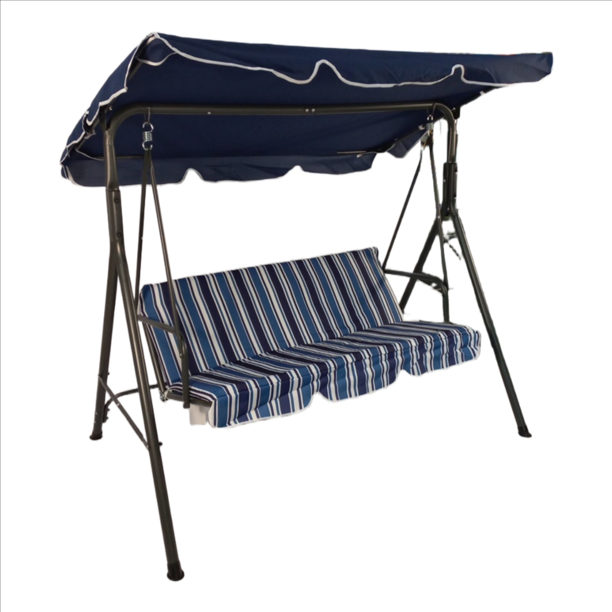 Seagull Chill Out Garden Swing
Dark Grey Steel Frame Fabric Polyester Blue Stripe