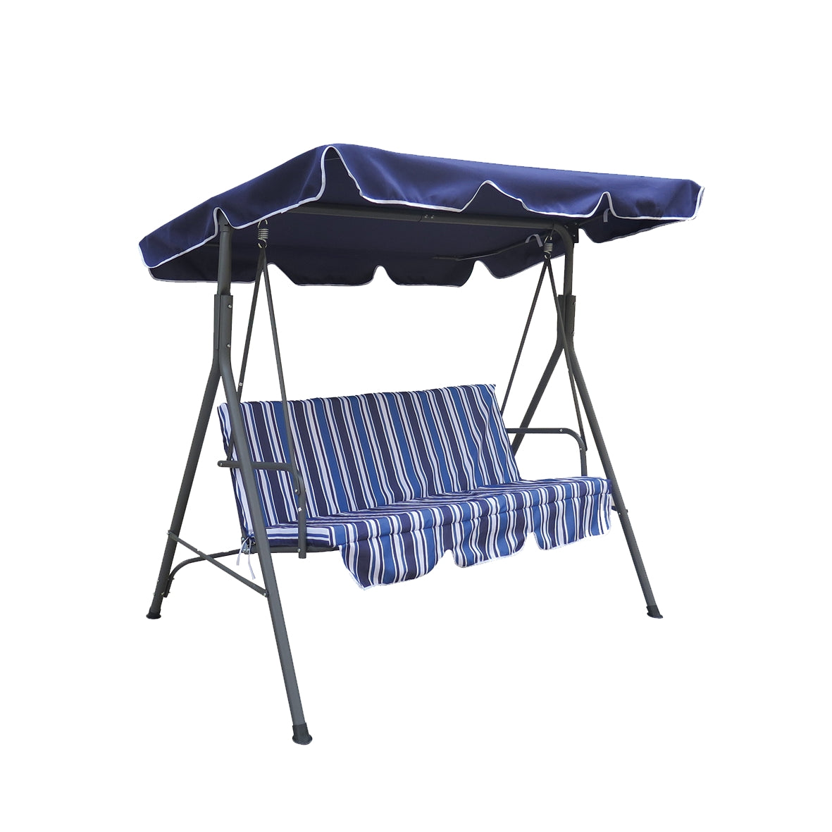 Seagull Chill Out Garden Swing
Dark Grey Steel Frame Fabric Polyester Blue Stripe