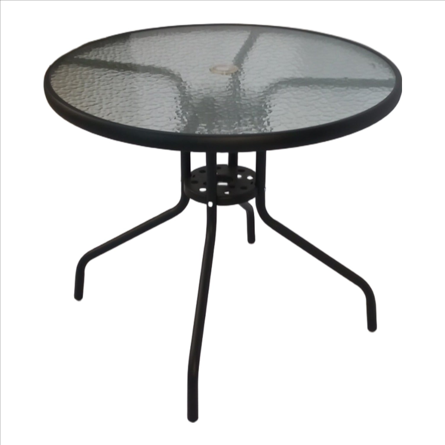 Seagull Table 60 Cm 
Size:D60*H70 Cm,Steel 22 Mm, 5 Mm Tempered Glass Top
Colour: Graphite