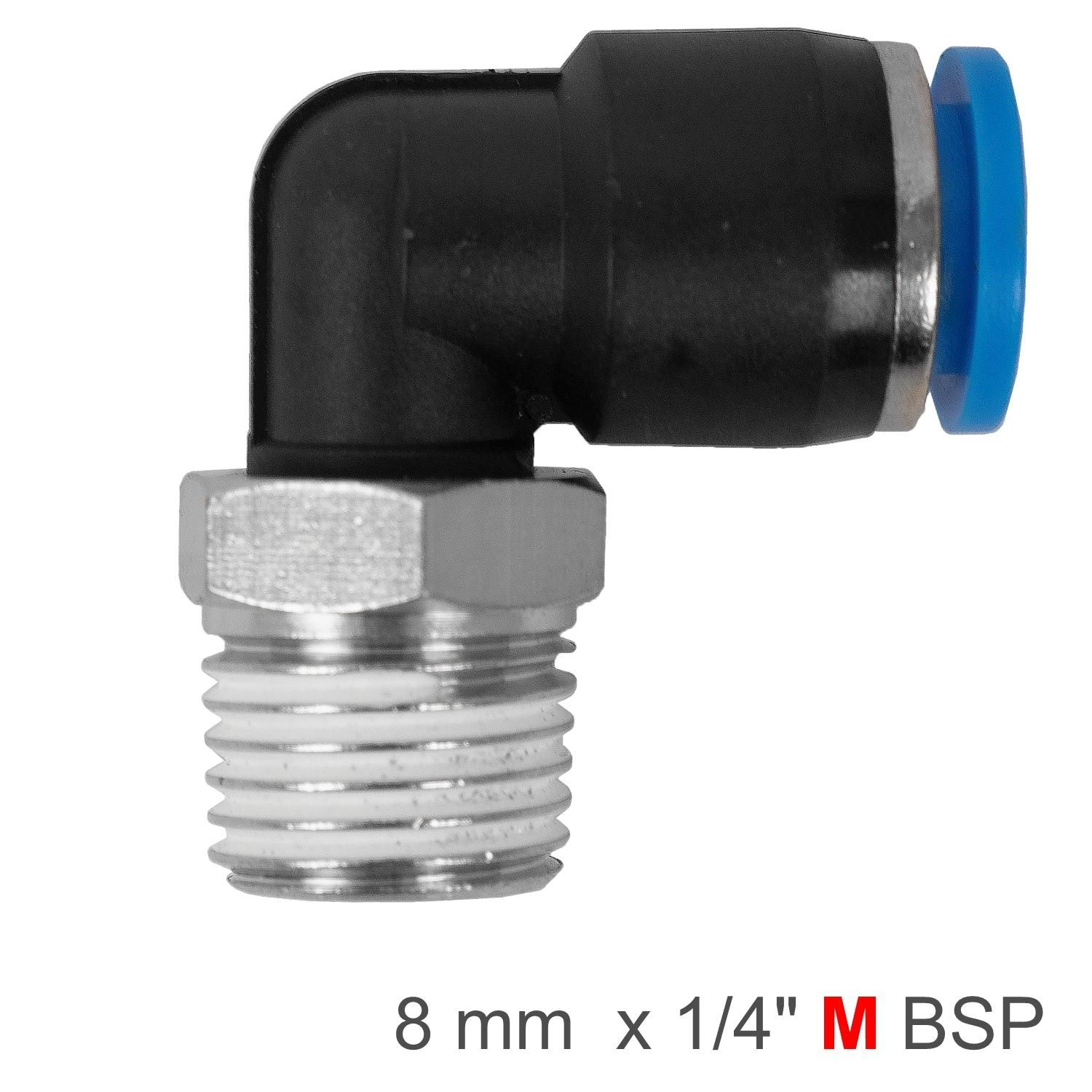 Elbow 8 Mm 1/4 M Pu Hose Fitting - Livestainable.co.za