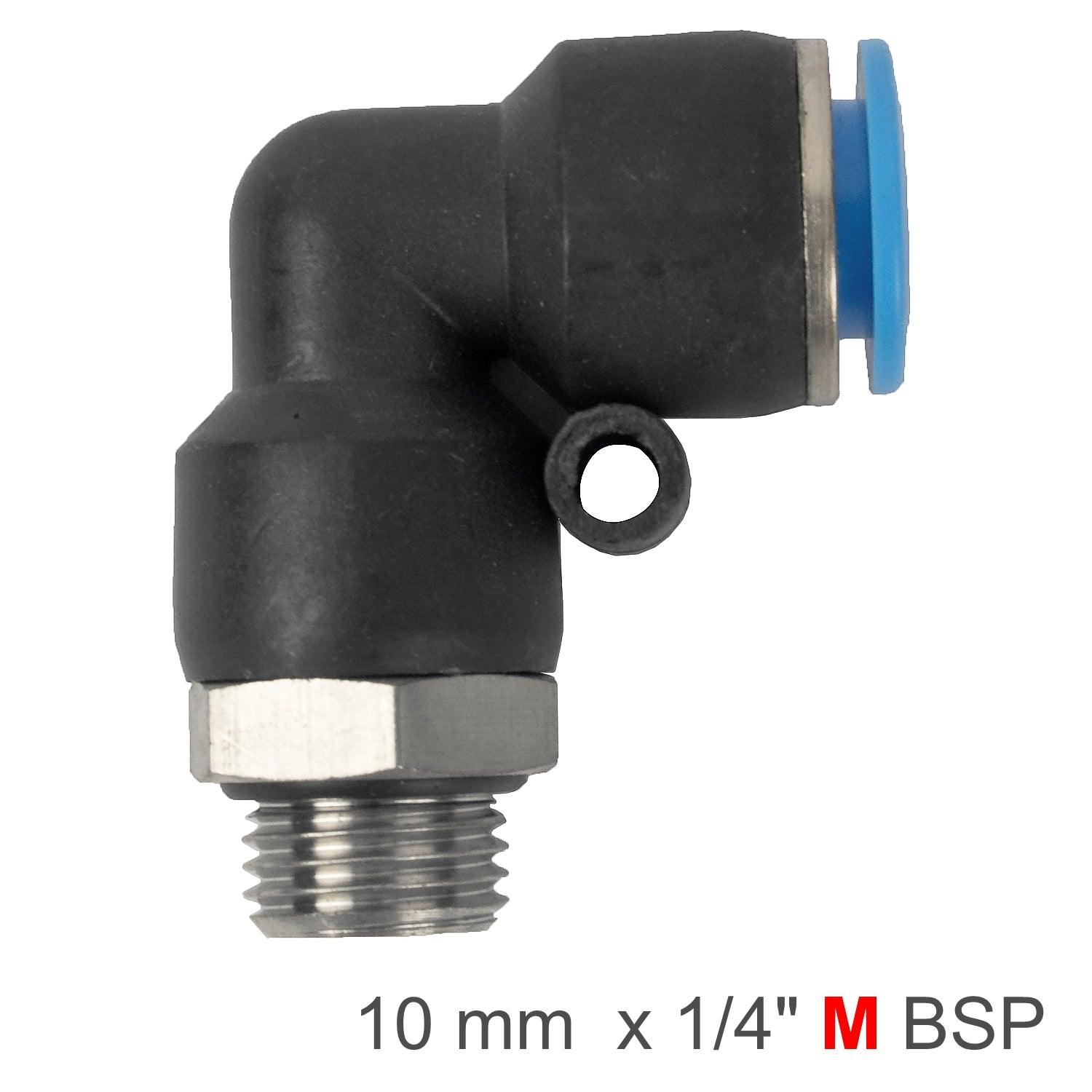 Pu Hose Fitting Elbow W/O Ring 10 Mm 1/4 M - Livestainable.co.za