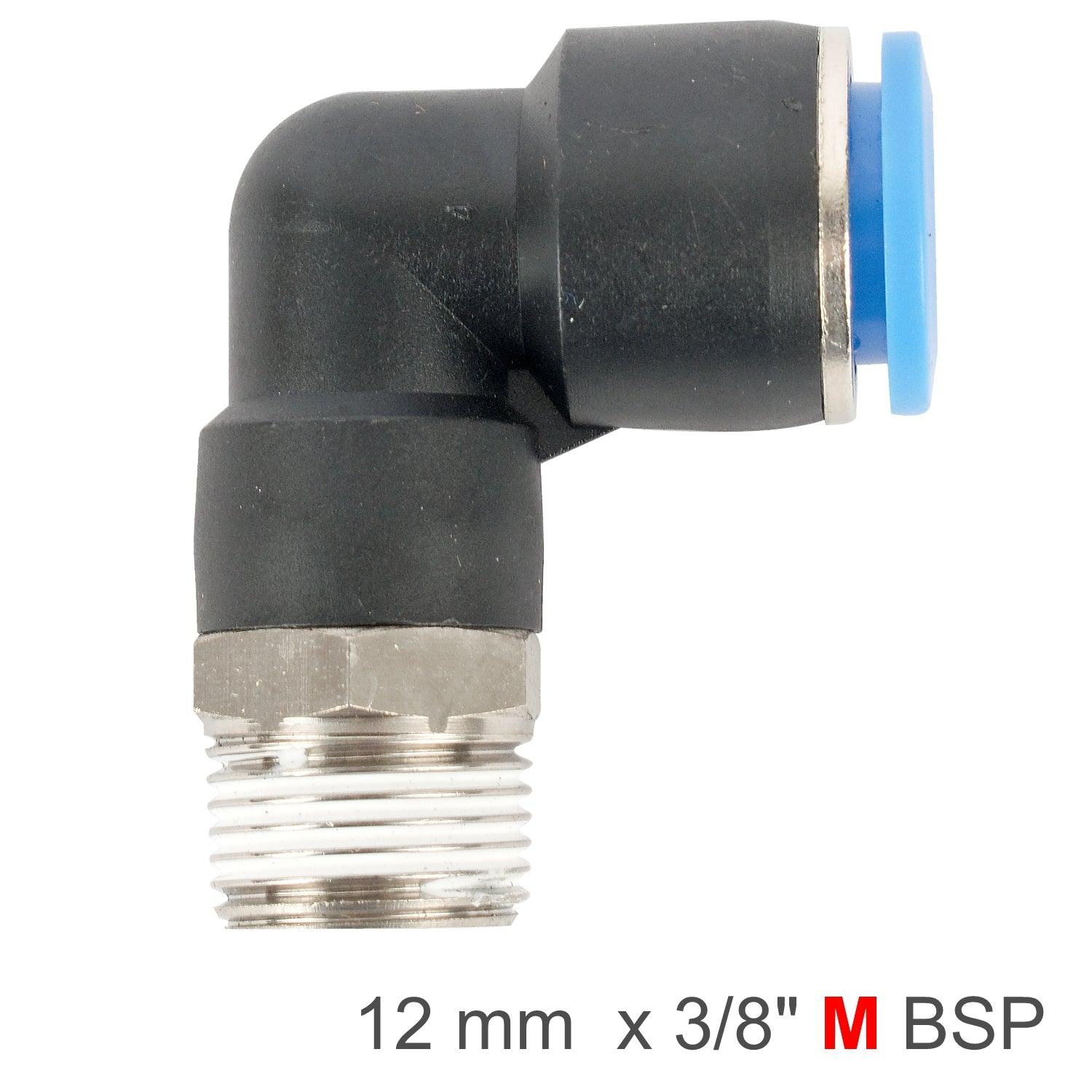 Elbow 12 Mm 3/8 M Pu Hose Fitting - Livestainable.co.za