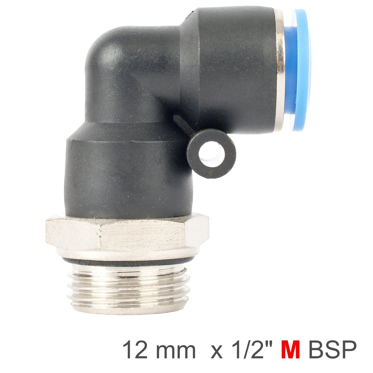 Elbow W/O Ring 12 Mm 1/2 M Pu Hose Fitting - Livestainable.co.za