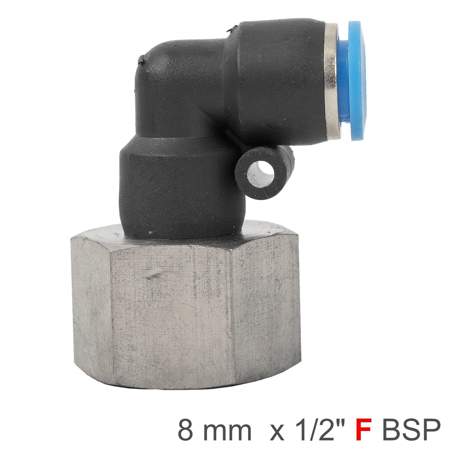 Pu Hose Fitting Elbow 8 Mm 1/2 F - Livestainable.co.za