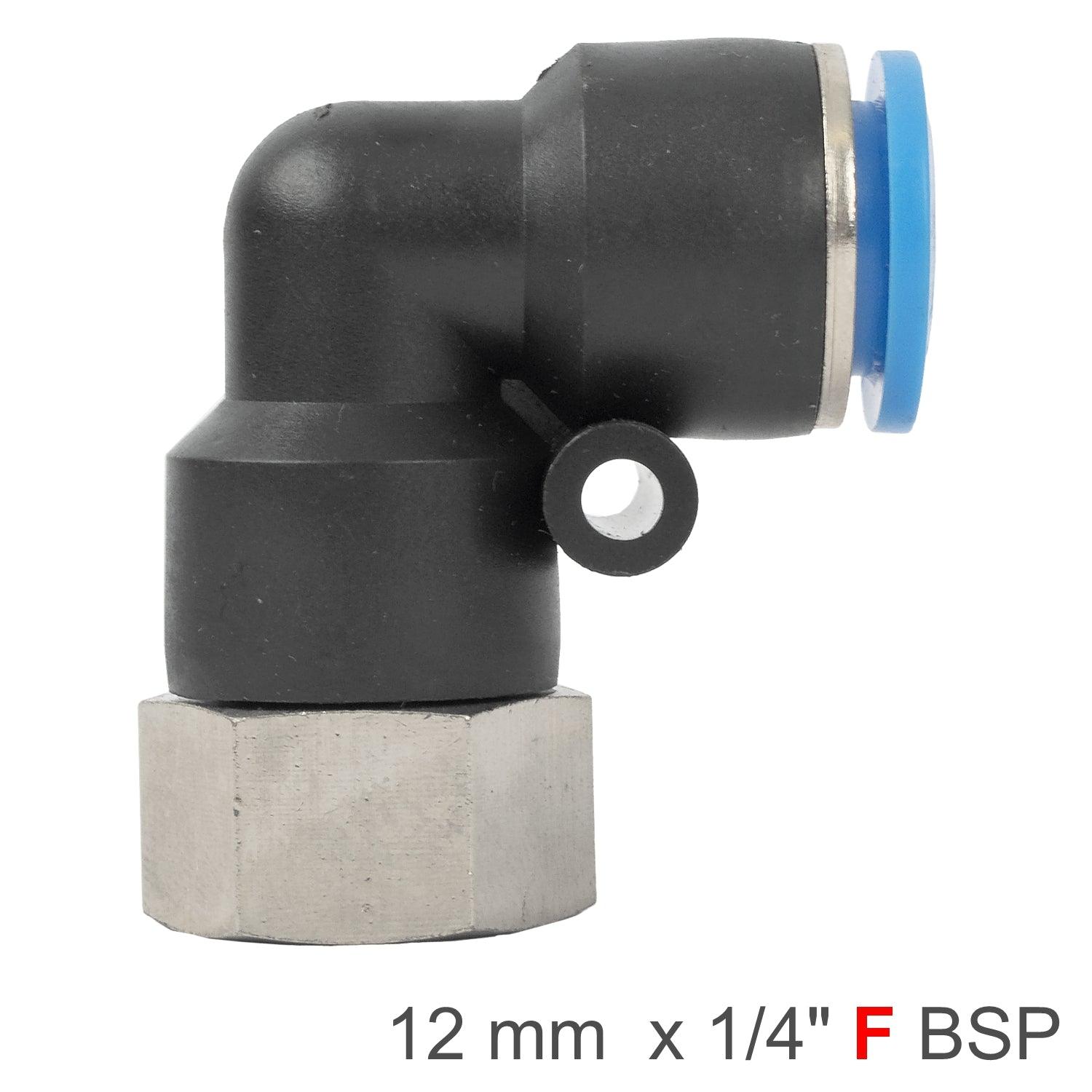 Pu Hose Fitting Elbow 12 Mm 1/4 F - Livestainable.co.za