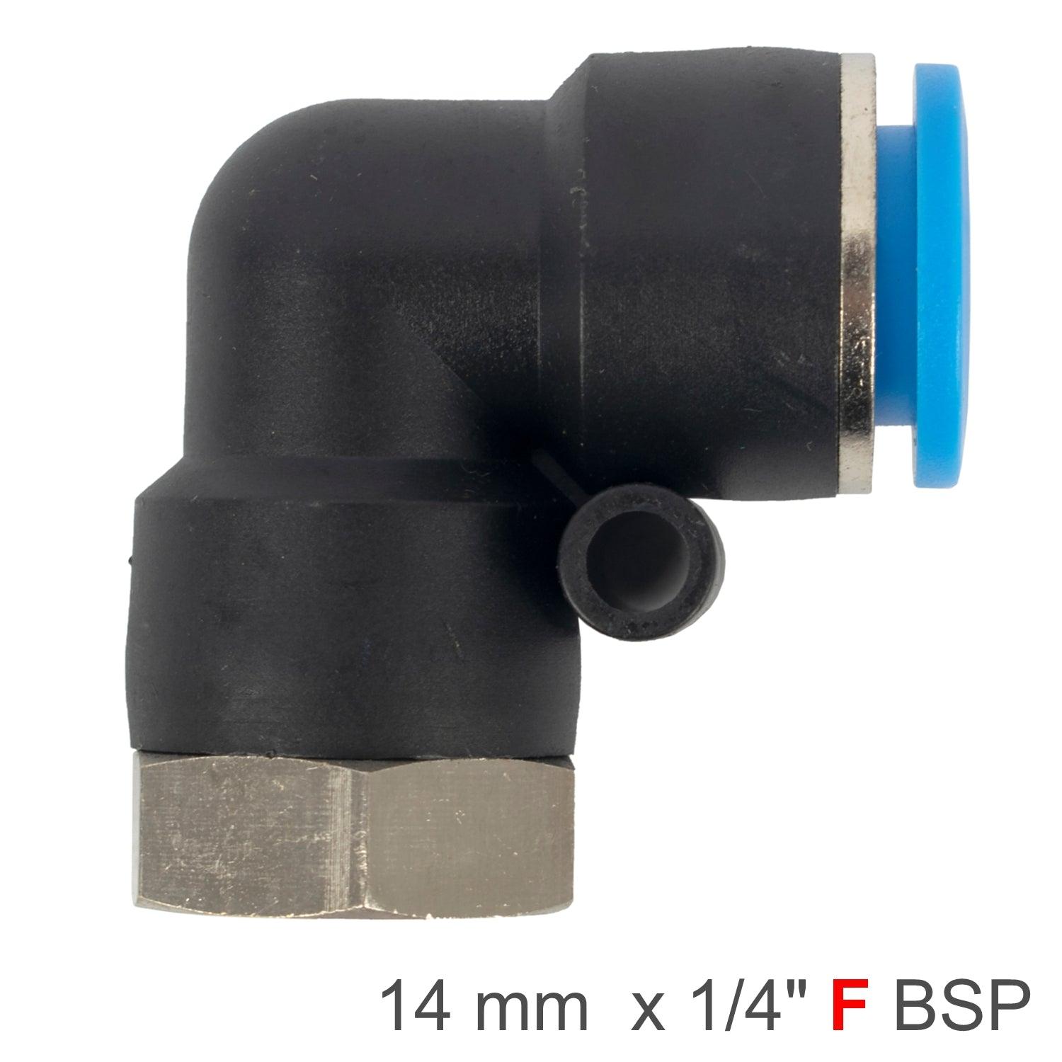 Pu Hose Fitting Elbow 14 Mm 1/4 F - Livestainable.co.za
