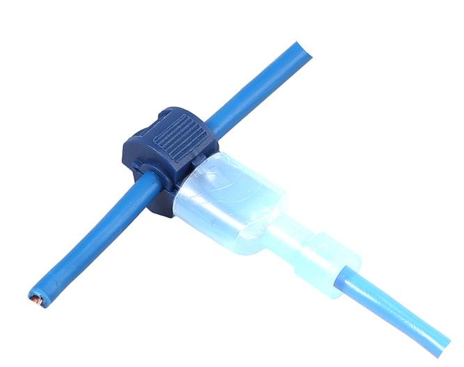 1.0 2.5mm T Type Splice Terminal In Line To Push On 6.35 Spade Spm2 A Blue 18 14 Awg - Livestainable.co.za