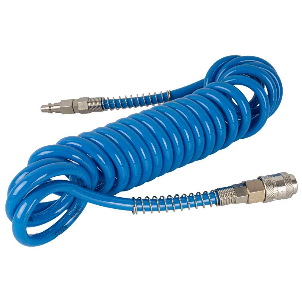 Spiral Polyp Hose Blue 6.5 Mmx10 Mmx4 M With Quick Couplers Bx15 Pu4 6,5 - Livestainable.co.za