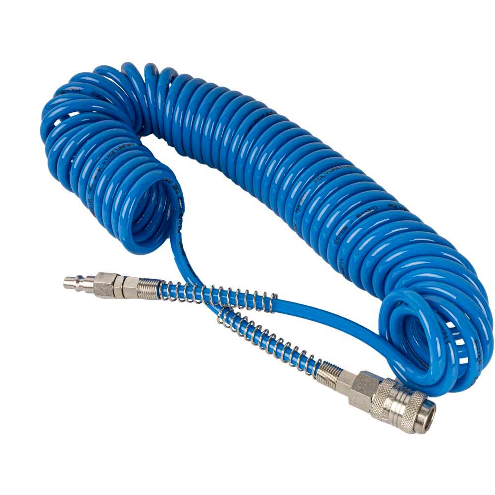 Spiral Polyp Hose Blue 5 Mmx8 Mmx8 M With Quick Couplers Bx15 Pu8 5 - Livestainable.co.za