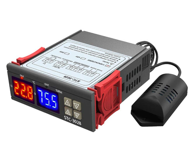 Temperature & Humidity Cntroller 10 A 220 V 99 Deg Stc 3028 110/220 Vac Q