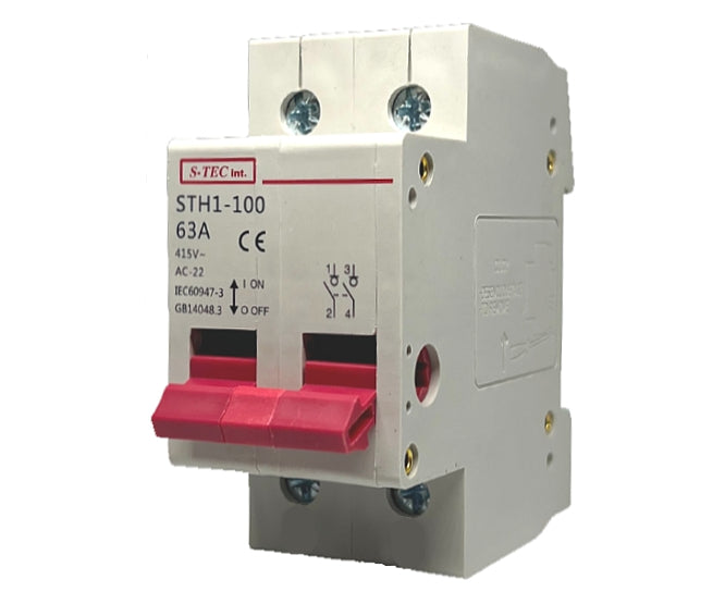 Mains Isolator Din 2 P 63 A Sth1 100 263