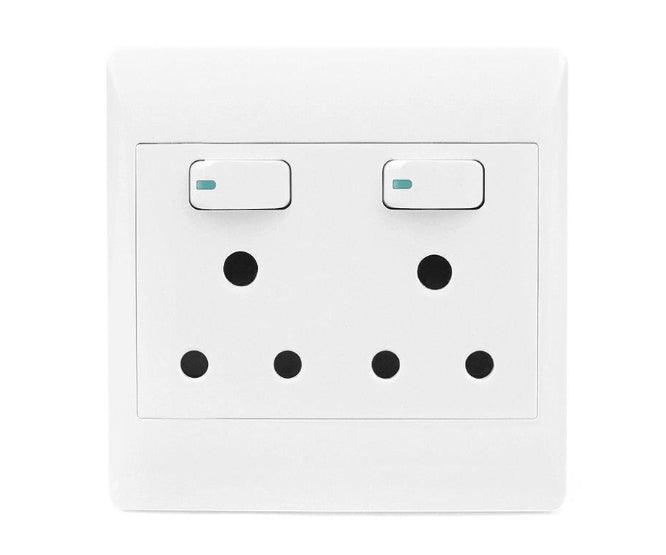 Wall Mains Socket Double 16 A 4x4 Sti 1080 - Livestainable.co.za