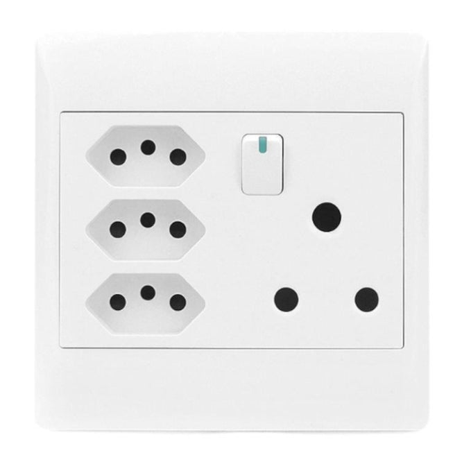 Wall Socket 1 L+3 Euro+16 A 4x4 Flush Mount Sti 1086
