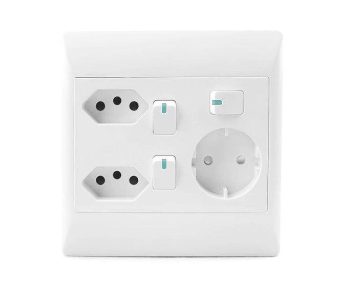 Wall Socket 3 L+2 Euro+1 Schuko 4 X4 Sti 1088 - Livestainable.co.za