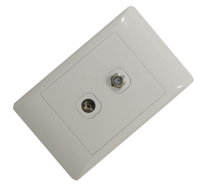 Tv+Satelite Socket 4x2 Sti 1295