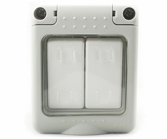 Waterproof Surface Mount Dual Light Switch Sti 002 Wp