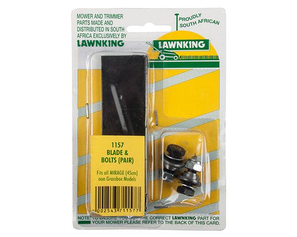 Lawnking L/Mower Blade And Bolt Utlity Pair Mirage - Livestainable.co.za