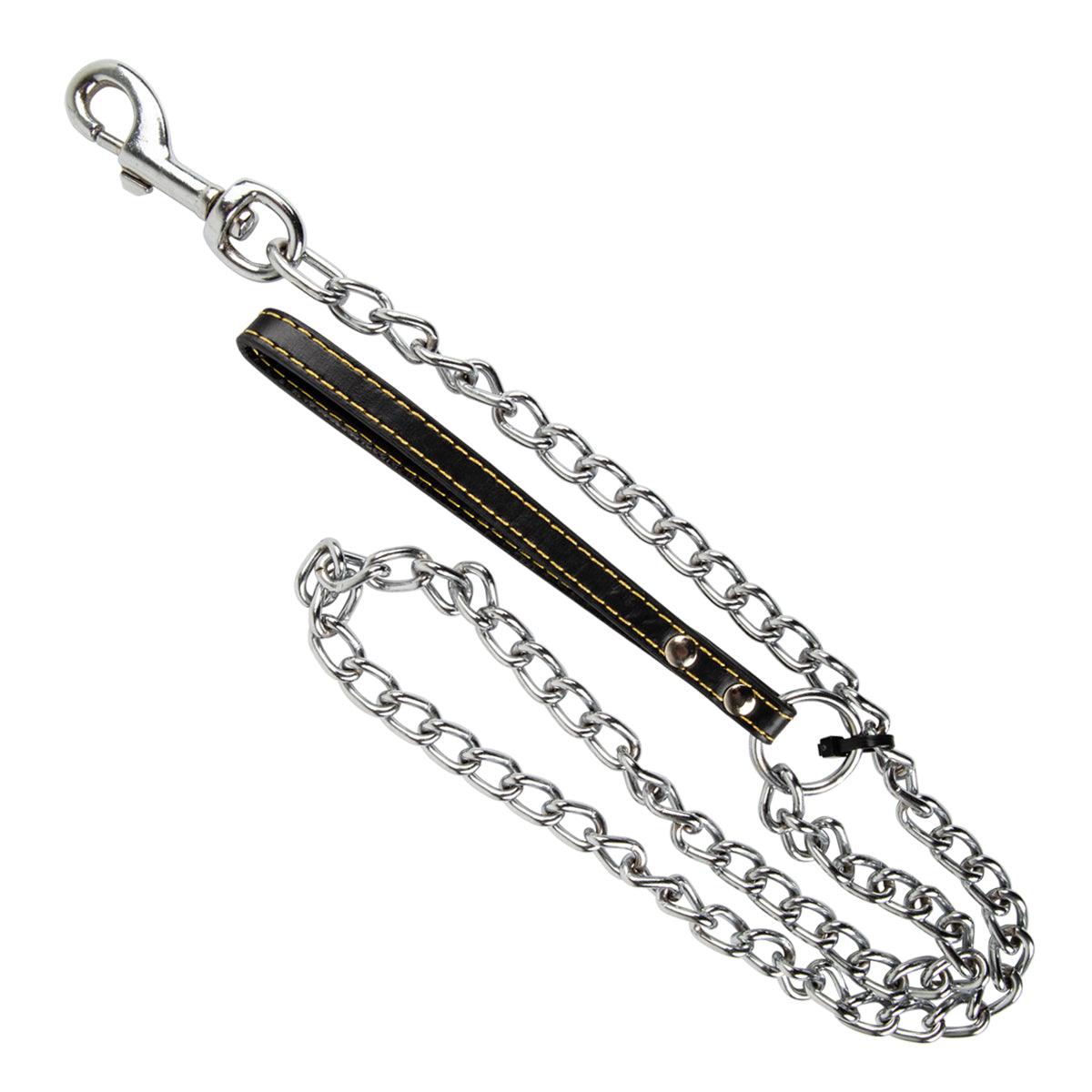 Complete Lead Chain Leather Handle 4 Mm X 1200 Mm - Livestainable.co.za