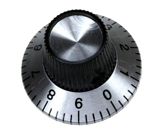 6.35mm Metal Knob With 0 9 Scale D=29 C2 Knob *Dbk* - Livestainable.co.za