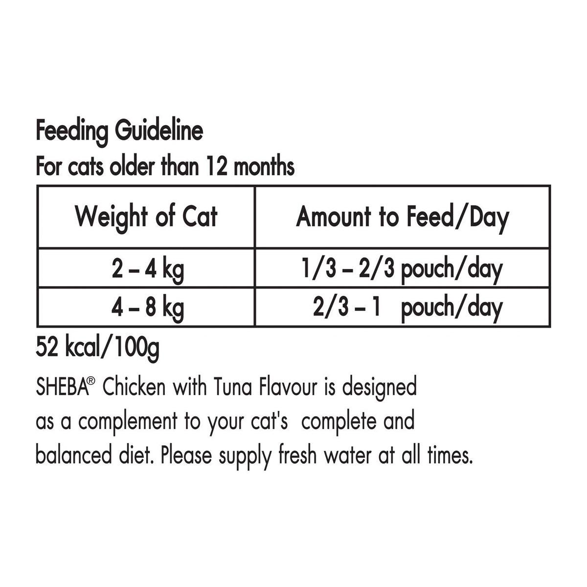 Sheba Cat Food Pouch Chicken & Tuna In Gravy 70 G - Livestainable.co.za