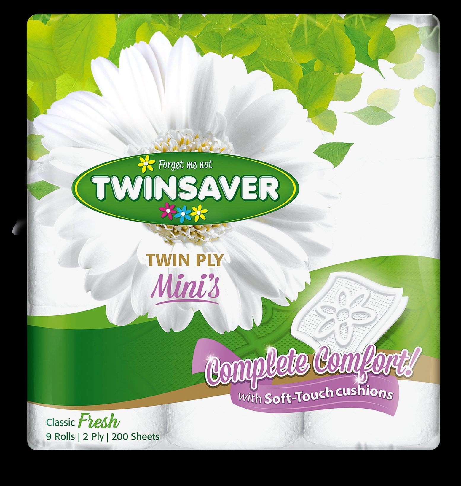 Twinsaver Toilet Paper 2 Ply Virg Mini 10 X9 P 1371 - Livestainable.co.za