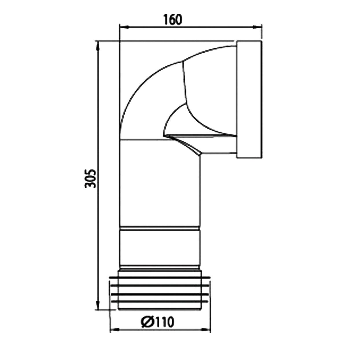 Wirquin Pan Connector Bend 90 Degree - Livestainable.co.za