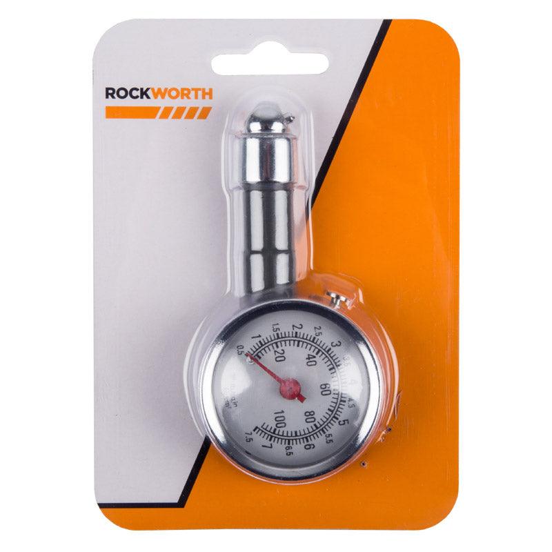 Rockworth Tyre Air Pressure Gauge Metal - Livestainable.co.za