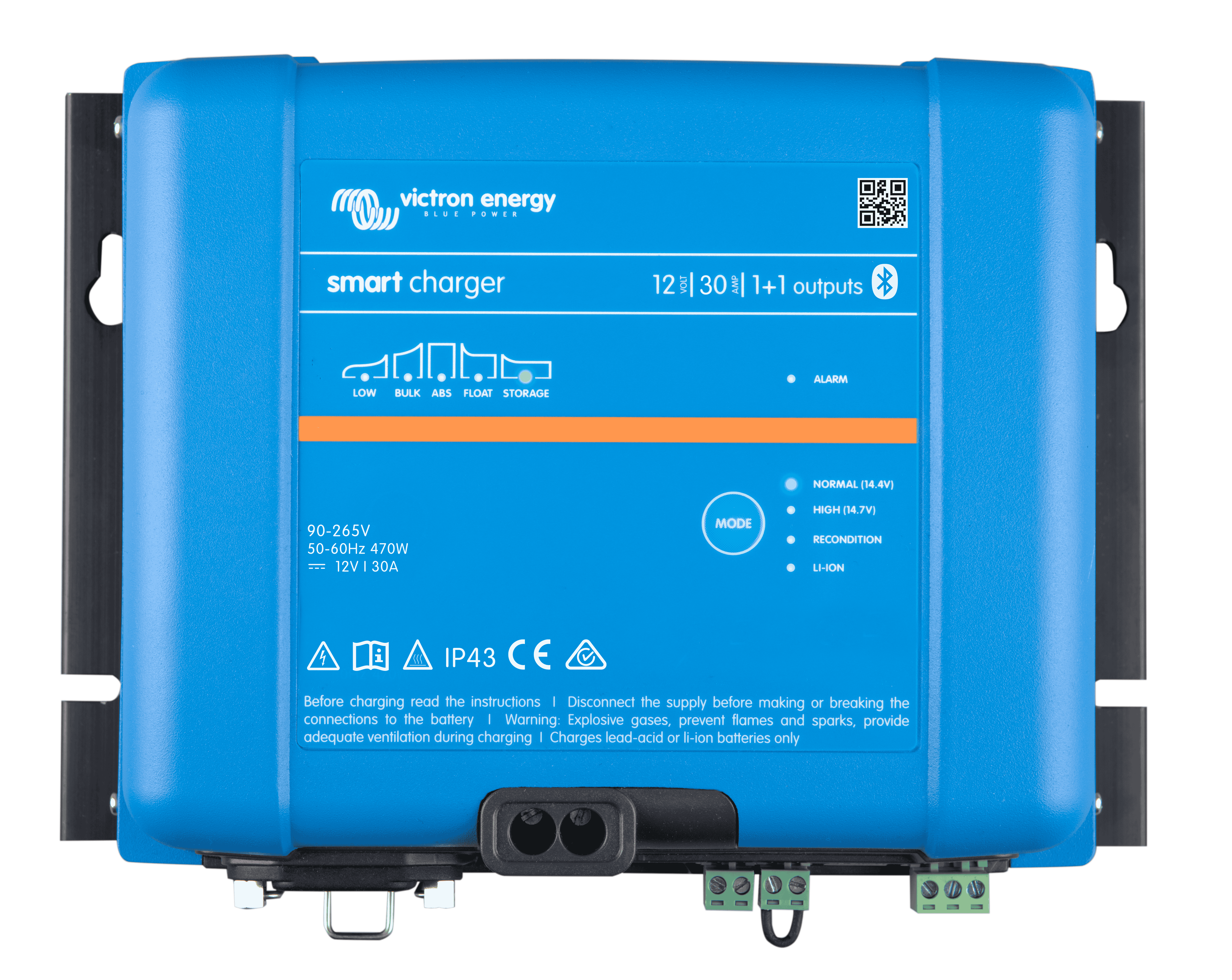 Victron Phoenix Smart IP43 Charger 12V/30A with 3 Outlets 120-240V