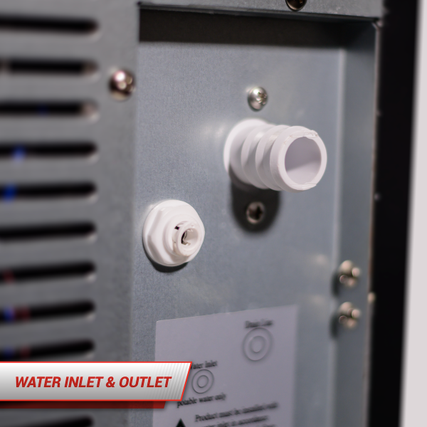 SnoMaster - 30Kg/24Hr Plumbed-In Gourmet Type Ice-Maker - Stainless Steel