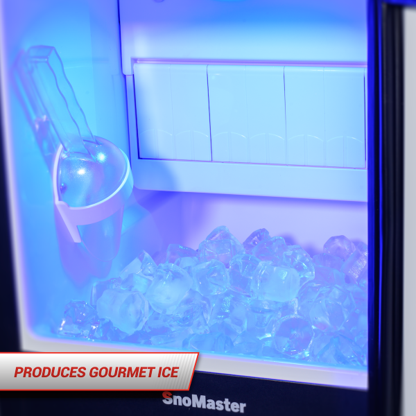 SnoMaster - 30Kg/24Hr Plumbed-In Gourmet Type Ice-Maker - Stainless Steel