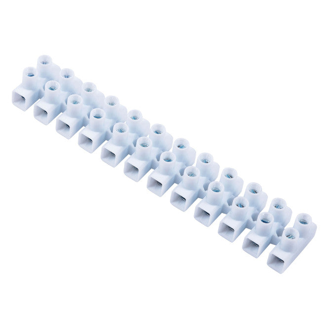 Strip Connector 12 W 32 A Feed Through White H/Round T110