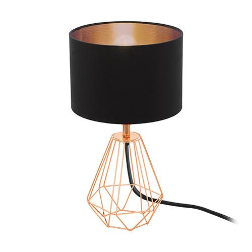 Carlton2 T/Lamp165mm Black/Copper - Livestainable.co.za