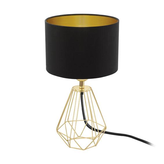 Carlton2 T/Lamp 165mm Black/Gold - Livestainable.co.za