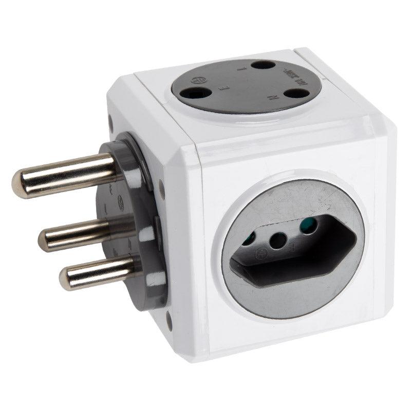 Selectrix Multi Socket Cube Grey - Livestainable.co.za